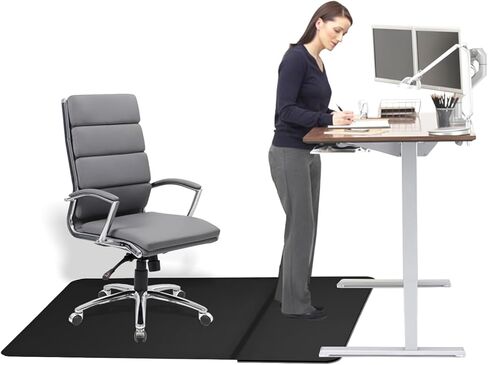 Jakarl Anti-Fatigue Standing Office Chair Mat,2 in 1 Chair Mat for Hardwood Floor with Cushioned Foam,Chair Mat for Rolling Chairs with Foot Rest（36"x48"x4mm） in Kuwait