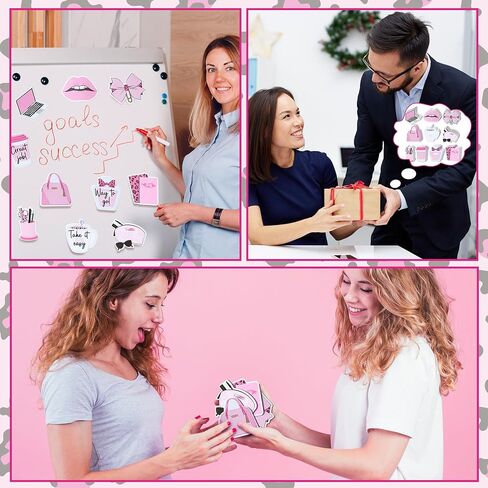 ANGOLIO Pink Boss Sticky Notes - 30 Pads Self-Stick Memo Boss's Day Cute Sticky Notes Bulk Lip Bows Leopard Coffee Pattern Adhesive Page Marker Office Desk Accessories Gifts for Girl Boss's Day in Saudi Arabia