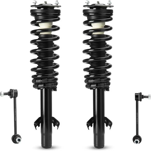 Front Struts w/Coil Spring Shock Absorber Assembly + Sway Bar End Links for 2006-2009 Ford Fusion/Mercury Milan 3.0L, 2007-2009 Lincoln MKZ 172261 K80250 K80251 (4pc) in Saudi Arabia