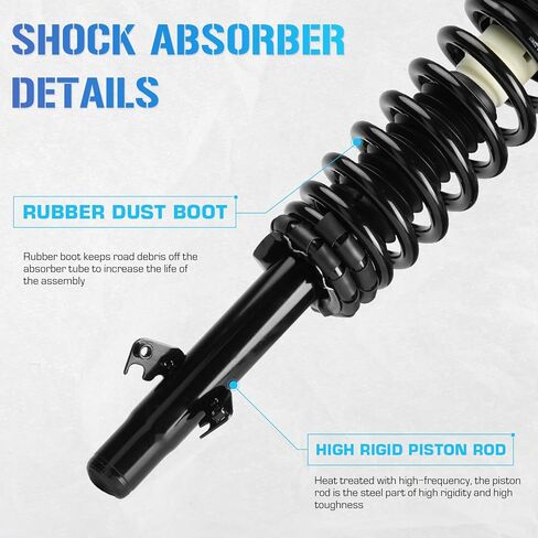 Front Struts w/Coil Spring Shock Absorber Assembly + Sway Bar End Links for 2006-2009 Ford Fusion/Mercury Milan 3.0L, 2007-2009 Lincoln MKZ 172261 K80250 K80251 (4pc) in Saudi Arabia