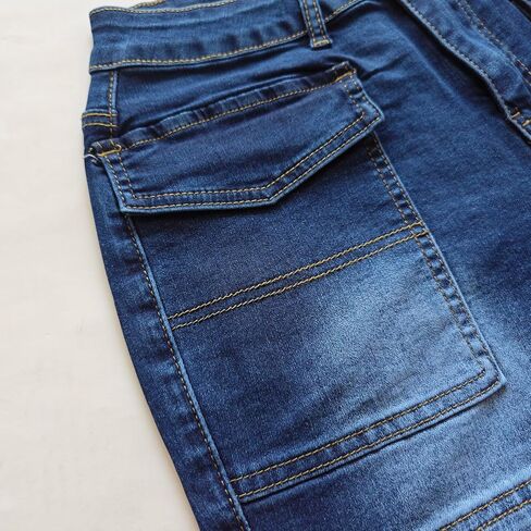 Atditama Women's Flap Pocket Denim Cargo Shorts High Waisted Skinny Slim Jean Shorts 3.5" Inseam Women Shorts in Saudi Arabia