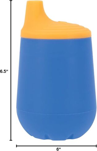 Nuby First Training Cup Set, 4oz Silicone Tumbler with Spout and Straw Combo, 1 pk, Boy in Saudi Arabia