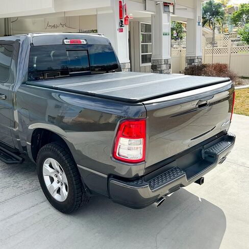 غطاء تونيو لسرير الشاحنة الصلب ثلاثي الطي من YITAMOTOR متوافق مع سرير Ford F-150 2015-2024 بطول 5.5 قدم in Kuwait