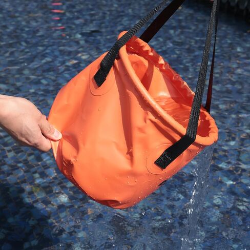 Shindel Collapsible Bucket with Handle, Lightweight Folding Water Container, Beach Water Bucket for Camping, Outdoor Activities, Gardening, Fishing, Hiking, Car Washing 10L in Saudi Arabia
