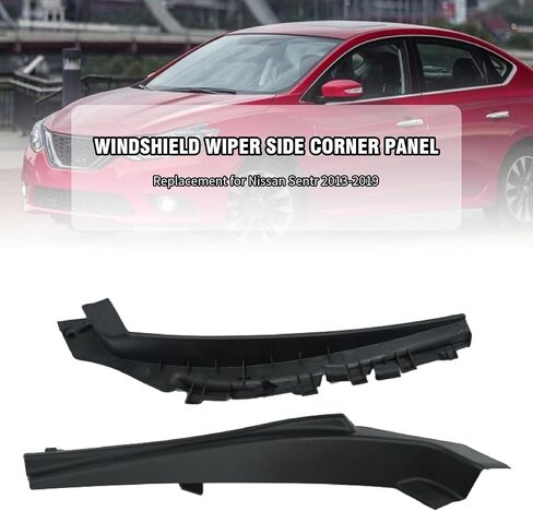 VIKKSAER 1 Pair Car Front LH & RH Wiper Side Cowl Extension Cover, 66894-3SG0A Replacement for 2013-2019 Nissan Sentra Corner Windshield Wiper Cowl Cover, Replace# 66895-3SG0A in Saudi Arabia