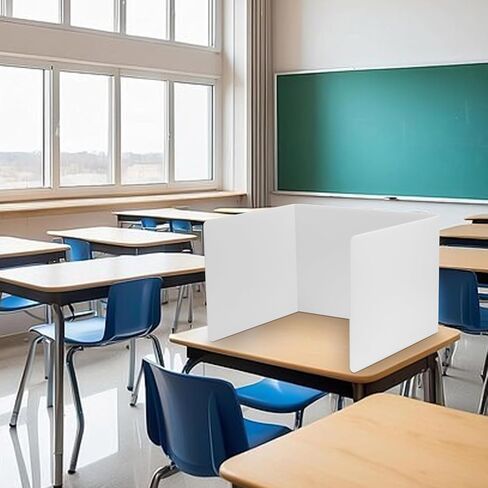 8 قطع من البلاستيك المقسم للمكتب، مجلد مقسم للمكتب من البلاستيك الأبيض، يجب أن يكون لديك اختبار لمجلدات الخصوصية للوازم المدرسية، المكتب، المنزل 43.5 × 34 × 0.6 سم in Kuwait