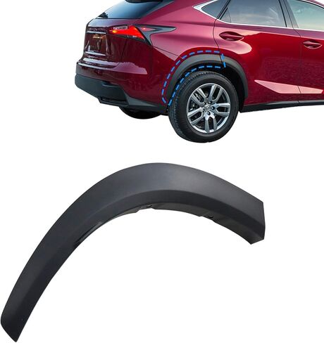 حافة قولبة للجانب الأيمن الخلفي متوافقة مع Lexus NX300h NX200t 2015-2021 NX300 2018-2021 Repolace # 7560578010 LX1791101 in Kuwait