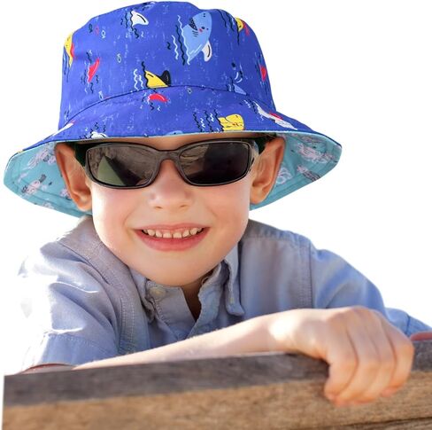 Baby Boy Girl Sun Hat,Adjustable Toddler Kids UPF 50+ Sun Protective Wide Brim Sun Hat,Beach Hat for Girl Boy in Kuwait