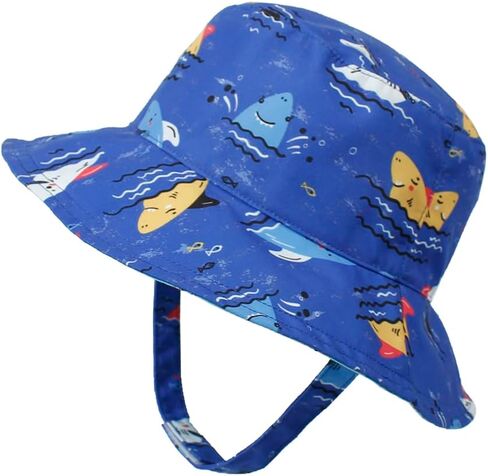 Baby Boy Girl Sun Hat,Adjustable Toddler Kids UPF 50+ Sun Protective Wide Brim Sun Hat,Beach Hat for Girl Boy in Kuwait