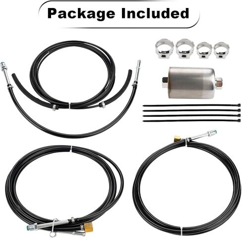 مجموعة خطوط الوقود WATERWICH من النايلون المتوافقة مع جذوع Chevy GMC 1988-1997 لاستبدال NFR0013 GM23B FL-GM22B FL-GM22B-T in Saudi Arabia