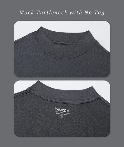 Long Sleeve Shirts for Men Mock Turtleneck Moisture Wicking Business Casual Pullover Undershirts Mens Tee Shirt Top in Saudi Arabia