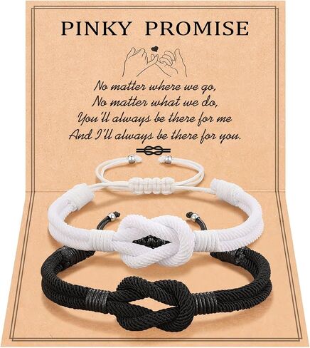 Pinky Promise Knot Bracelets, Couple Gifts Christmas Anniversary Valentines Day Gifts for Men Women Boyfriend Girlfriend in Saudi Arabia