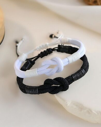 Pinky Promise Knot Bracelets, Couple Gifts Christmas Anniversary Valentines Day Gifts for Men Women Boyfriend Girlfriend in Saudi Arabia