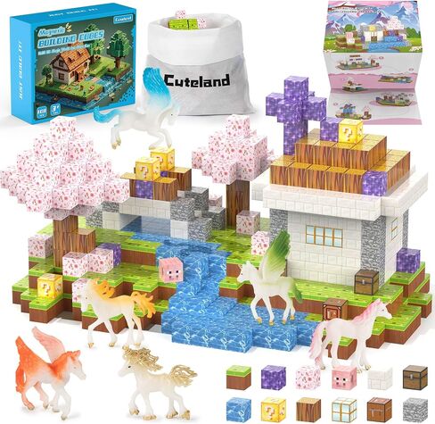 Magnetic Blocks 216Pcs Magnetic Building Blocks Toys for Boys 6-8 with 12 Dinosaur Toys, Build Mine STEM Magnet World Set Montessori Toys, Magnetic Toys for Boys & Girls Ages 6-7 8-10 in Saudi Arabia