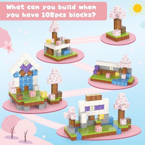 Magnetic Blocks 216Pcs Magnetic Building Blocks Toys for Boys 6-8 with 12 Dinosaur Toys, Build Mine STEM Magnet World Set Montessori Toys, Magnetic Toys for Boys & Girls Ages 6-7 8-10 in Saudi Arabia