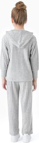 PATAPT Girls Clothing Set Fall Knit Long Sleeve Hoodie Sweatshirt and Wide Leg Pants Slouchy Casual Outfits 5-14T in Saudi Arabia
