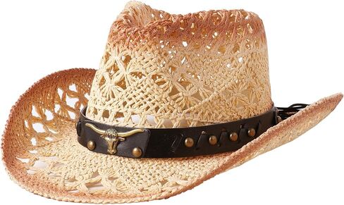 Jastore Straw Cowboy Hats for Toddler Girls Boys Summer Sun Hat Belt Buckle Cowgirl Western Hat for Kids in Saudi Arabia