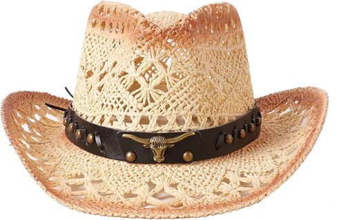 Jastore Straw Cowboy Hats for Toddler Girls Boys Summer Sun Hat Belt Buckle Cowgirl Western Hat for Kids in Saudi Arabia
