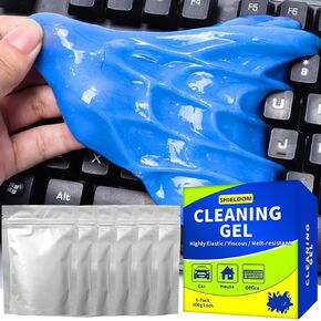 جل تنظيف السيارة 6 عبوات من جل تنظيف لوحة المفاتيح، منظف المعجون التفصيلي الشامل، يزيل الغبار من داخل السيارة، فتحة تهوية الهواء، أدوات تفصيل الطابعات للمنزل والمكتب in Kuwait