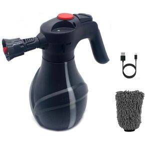 Electric Car Foam Sprayer 2L, Cordless Handheld Foam Cannon Gun, Rechargeable Cordless Foamer Car Washer for Car Boat Bike Foaming Washing