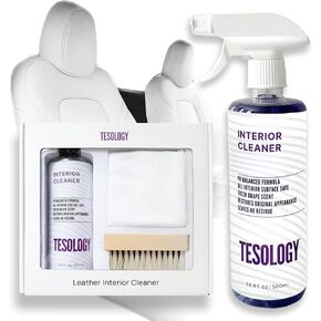 Interior Cleaner for Tesla - Eco-Friendly, Vegan Leather Safe Car Leather Cleaning Solution for Tesla Model 3, Model Y, Model S, Model X - Seats, Dash, Console Accessories - 2023 & 2024