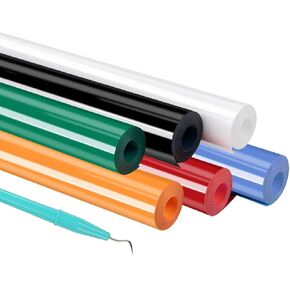 HTV Heat Transfer Vinyl HTV Vinyl Rolls 6 Pack 12inch X 5FT Iron on Vinyl for Cricut & Cameo Easy to Weed HTV Vinyl Bundle with 6 Assorted Colors