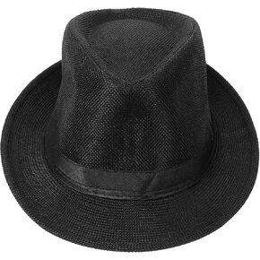 KESYOO Fedora Hats for Boys Kids Fedora Hats Boy Fedora Hats for Kids Lovers Sun Jazz Hat Black