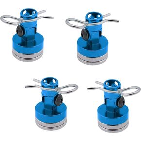 Invisible Body Shell for RC Car, Alloy Magnetic Invisible Body Mounts Column for HSP Redcat Himoto Traxxas SCX10 4WD 1/10 RC Car (4Pcs Blue)