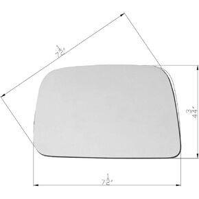 APA Replacement Mirror Glass Non-Heated with Adhesive Pads for 1995-2000 TACOMA Pickup Truck Passenger Right Side 8791004030 TO1323319