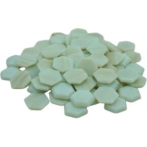 1.1 lbs Hexagonal Glass Mosaic Tiles, Max Width 0.98 inch, Hot Melt Glass, Mineral Texture, Indoor & Outdoor Decor, DIY Kitchen Backsplash, Bathroom Wall, Crafts (H Pattern)