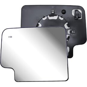 Replacement Passenger Right Side Door Towing Mirror Main Big Glass Flat Heated with Back Plate and BLIS for Chevrolet Silverado and GMC Sierra 1500 2500 HD 3500 HD from 2019 to 2024