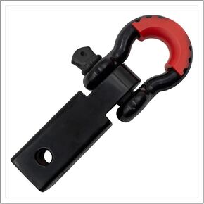 USA GH 45832 Shackle Hitch for 2" Receivers,15+ton Break Strength, 5/8" Screw Pin Included, 3/4" D Ring Shackle, Towing Accessories for Vehicle Recovery Off-Road