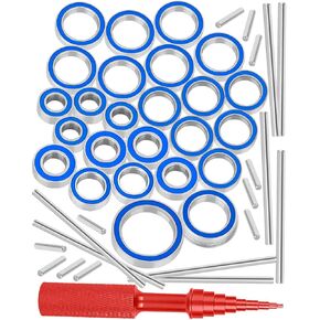 RC Bearings Kit Upgrades Part for 1/10 Kraton 4S BLX(V1&V2) Outcast 4S BLX (V1&V2),26pcs Metal Bearing Kit Hop-up,Navy Blue