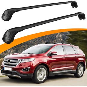 قضبان متقاطعة لرف السقف بوزن 260 رطل من Snailfly تناسب Ford Edge 2015-2024 مع قضبان جانبية قابلة للتعديل وقابلة للقفل باللون الأسود in Kuwait