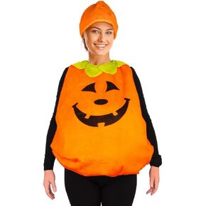Kangaroo Adult Pumpkin Halloween Costume - Unisex One-Piece Orange and Black Party Outfit for Men, Women, Couples, and Teens, Women Halloween Costumes Adult, Pumpkin Costume Adult