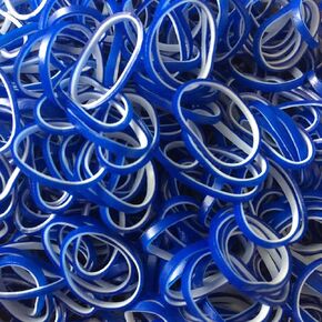 Rainbow Loom Denim Blue Dual Layer Rubber Bands Refill-600 Bands & 24 C-Clips from (B0154)