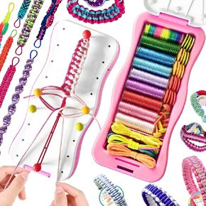 Friendship Bracelet Making Kit for Girls Arts and Crafts for Kids Age 8-12, Birthday Gifts Ideas for Girl Ages 8 9 10 11 12 Year Old - Popular Bracelets String Maker Craft Set