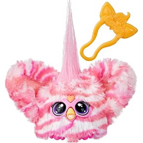 Furby Furblets Bub-Lee Mini Friend, 45+ Sounds & Music, Speaks Only Furbish, Electronic Plush Toys for 6 Year Olds & Up, Pink & White