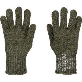 Men's Wool Nylon Blend Knitted Cold Weather Gloves, Snow Winter Glove Liners Inserts, Made in USA