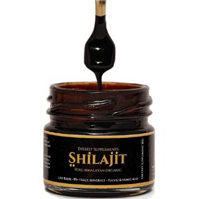 Pure Himalayan Organic Shilajit Resin - Gold Grade 500 mg Maximum Potency Natural Shilajit Resin with 85+ Trace Minerals & Fulvic and Humic Acid for Energy, Immune Support, 30 Grams