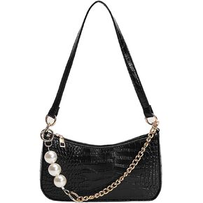 Crocodile Pattern Purses for Women with Pearl Chain Strap Shoulder Bags for Women in Kuwait
