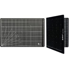 iMAT Flip Cutting Mat Note, A3 (Cm Version), 12"x18" (30x45 cm), Foldable, Ideal for Crafts, Paper Cutting, Hand-drawn Illustrations, Creative Collages (Navy Blue)