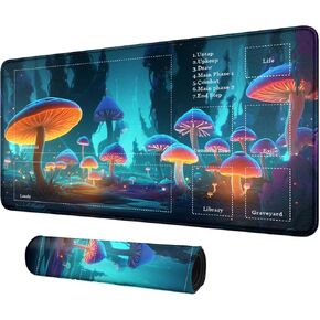 Card Mat for MTG & TCG Playmat Mouse Pad,24" x 14" Game Mat for MTG RPG CCG Trading Card Game Playmats Table Mat Perfect for Card Games Video Games Computer Office,Colorful Frogs