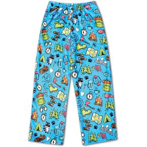 iscream Big Boys Fun Print Silky Soft Plush Fleece Pants - Play Patterns Collection