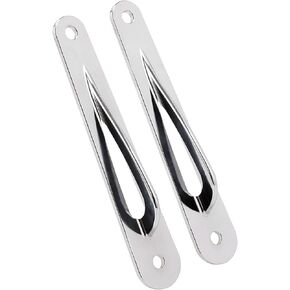 2 Pcs Chrome Motorcycle Custom Front Fork Teardrop Tie-Down Brackets for Harley Touring Road King FLHR Electra Glide Ultra Classic Ultra Limited FLHTK
