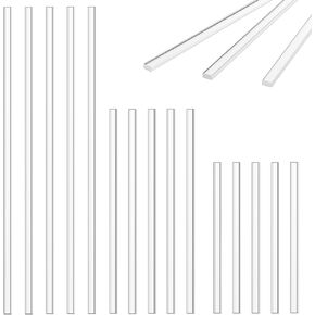 AHANDMAKER 55Pcs Acrylic Lollipop Sticks Flat Clear Sticks for Cake Toppers Clear Ice Lollipop Sticks Reusable Ice Cream Stick for DIY Crafts Cake Pops for Candy Chocolate Cookie Dessert