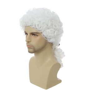 Judge Colonial Wig Long Wave Beige Wig Washington Halloween Costume Cosplay Wig (Beige)