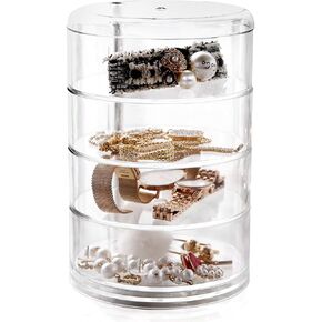 Stackable Storage Jewellery Trays Hair Accessory Containers Simple Houseware Organizer 4 Layers 7.14in