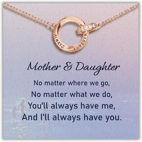 SilverLining Creation Mother Daughter Necklace – Gifts for Mom, Gifts for Daughter, Mom Birthday Gifts, Daughter Birthday Gifts, 18K Gold Plated, 5A Zirconia, Triple-Layered Finish, Size 17-19''