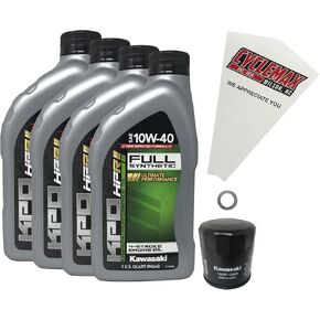 Full Synthetic 10W-40 Oil Change Kit fits 2017-2023 Kawasaki Z900